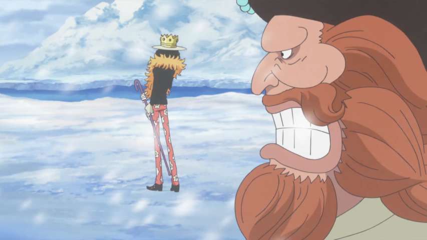 In a Real Pinch! Luffy Sinks into the Ice-cold Lake!
